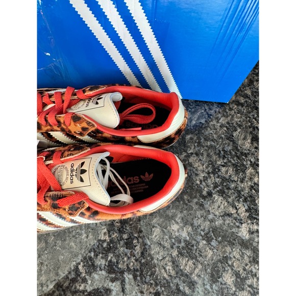 Adidas Samba OG W Leopard Print Pony Hair Sneakers JI2734 Brown Mens 7.5 W 8.5 - Picture 3 of 10